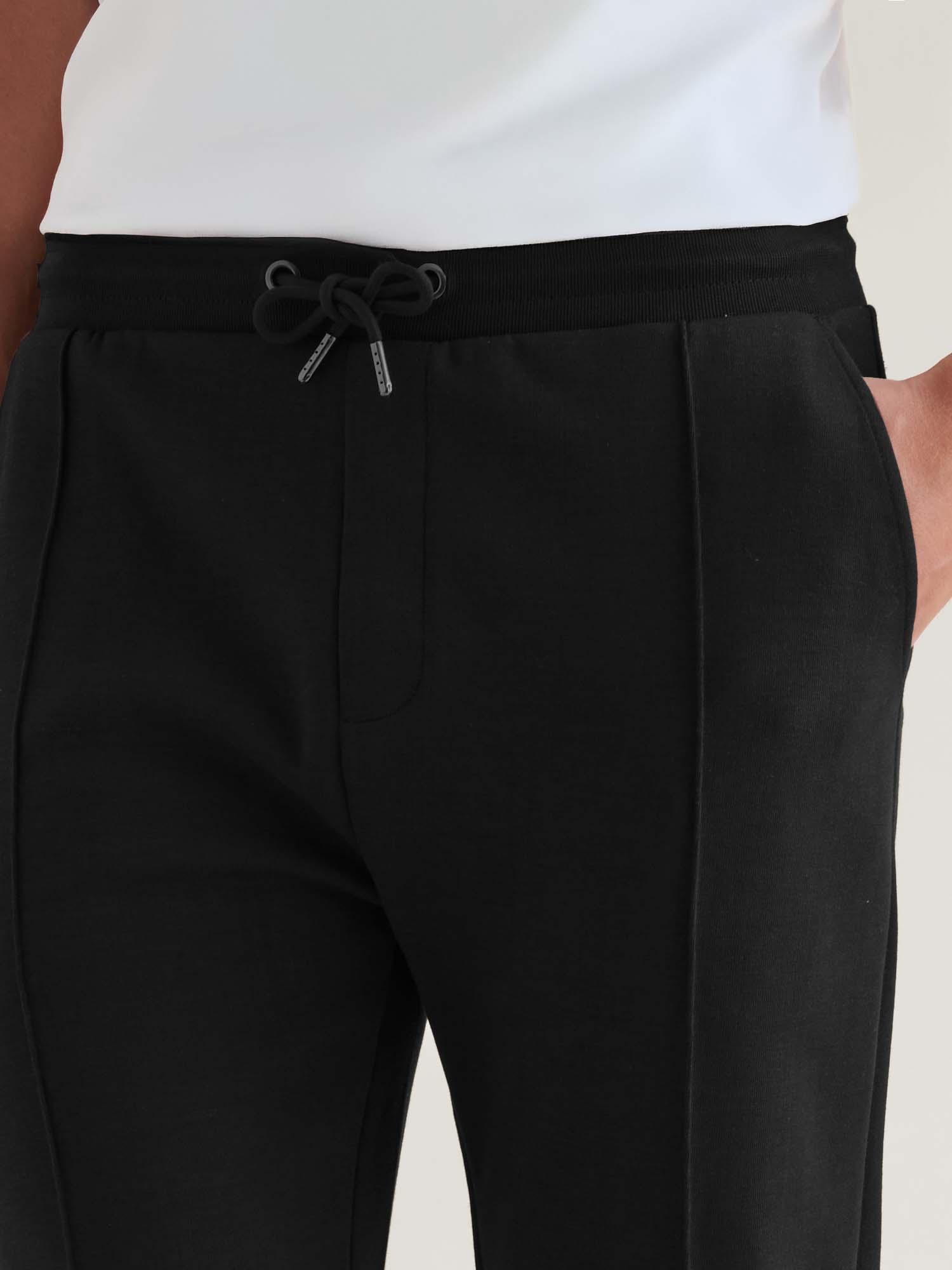 Peckham Rye Interlock Black Sweatpants